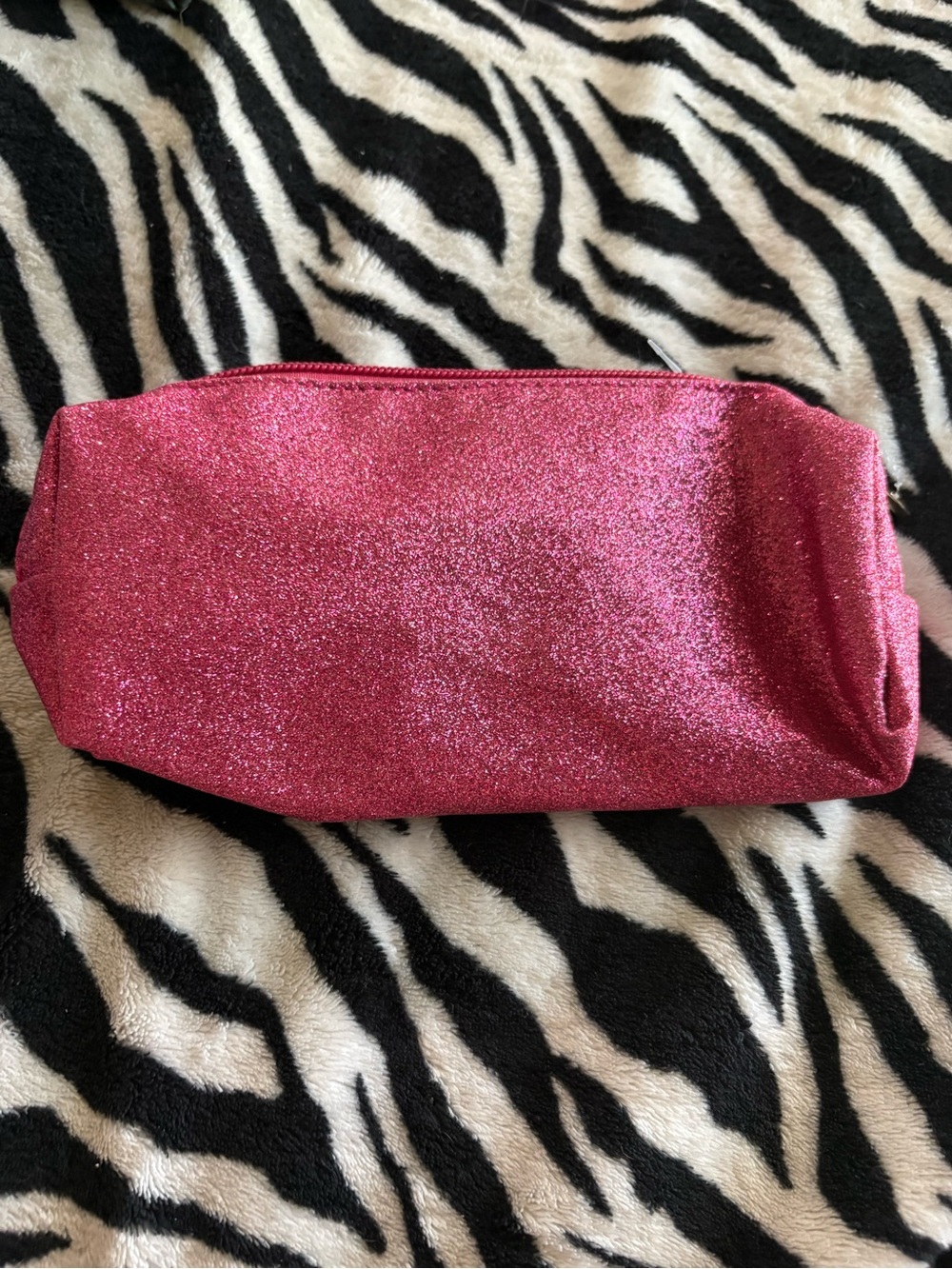 Pink Glitter Cosmetic Pouch